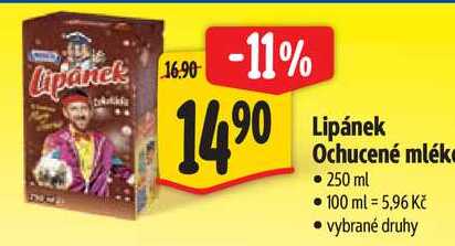 Lipánek Ochucené mléko, 250 ml 