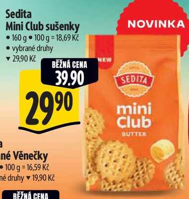 Sedita Mini Club sušenky, 160 g 