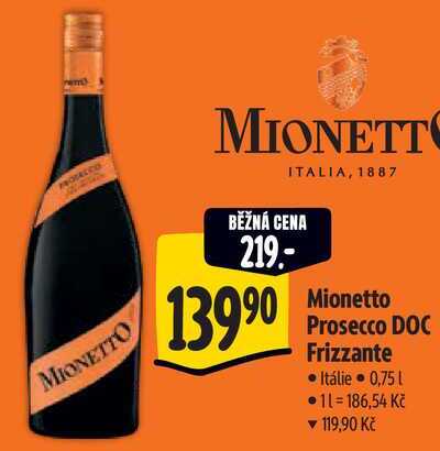 Mionetto Prosecco DOC Frizzante, 0,75 l