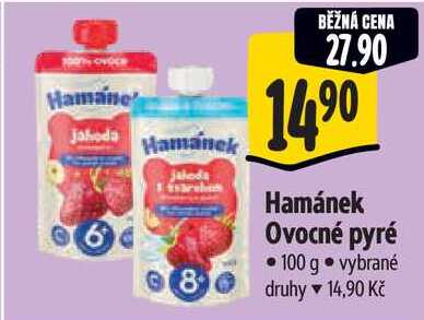 Hamánek Ovocné pyré, 100 g 