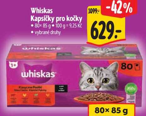 Whiskas Kapsičky pro kočky, 80x 85 g