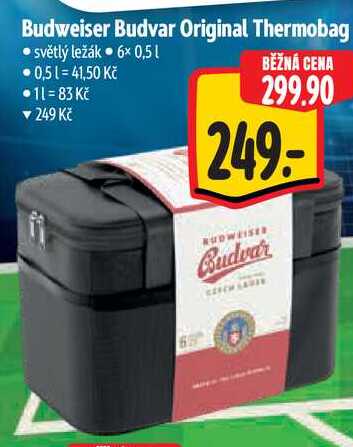 Budweiser Budvar Original Thermobag, 6x 0,5 l