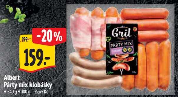 Albert Párty mix klobásky, 540 g