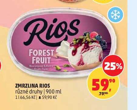 ZMRZLINA RIOS různé druhy 900 ml