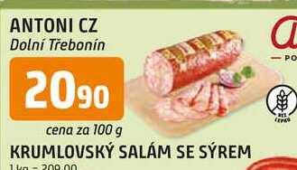 KRUMLOVSKÝ SALÁM SE SÝREM 100g