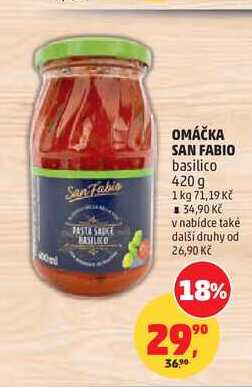 OMÁČKA SAN FABIO basilico 420 g