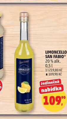 LIMONCELLO SAN FABIO 20% alk. 0,5l