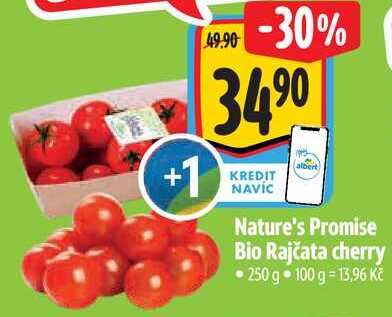Nature's Promise Bio Rajčata cherry, 250 g 