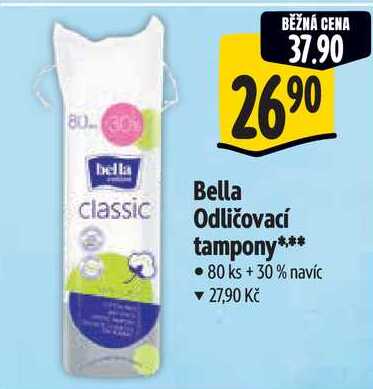 Bella Odličovací tampony, 80 ks + 30 % navíc