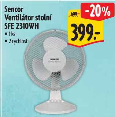 Sencor Ventilátor stolní SFE 2310WH, 1ks 