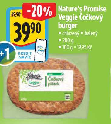 Nature's Promise Veggie burger, 200 g  
