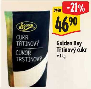 Golden Bay Třtinový cukr, 1kg