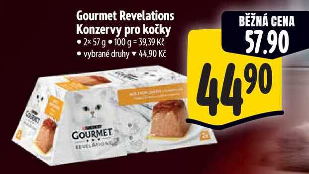 Gourmet Revelations Konzervy pro kočky, 2x 57 g 