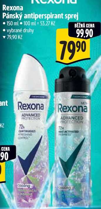 Rexona Pánský antiperspirant sprej, 150 ml
