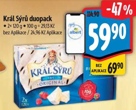 Král Sýrů duopack, 2x 120 g 