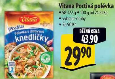 Vitana Poctivá polévka, 58-122 g