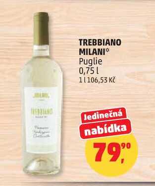 TREBBIANO MILANI Puglie 0,75l