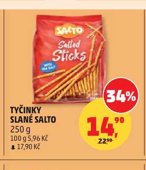 TYČINKY SLANÉ SALTO 250g