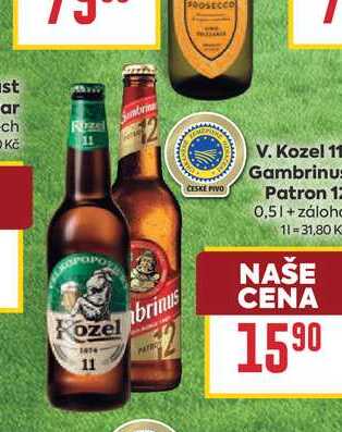 V. Kozel 11 Gambrinus Patron 12 0,5l