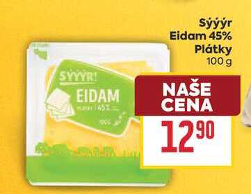 Sýýýr Eidam 45% Plátky 100 g