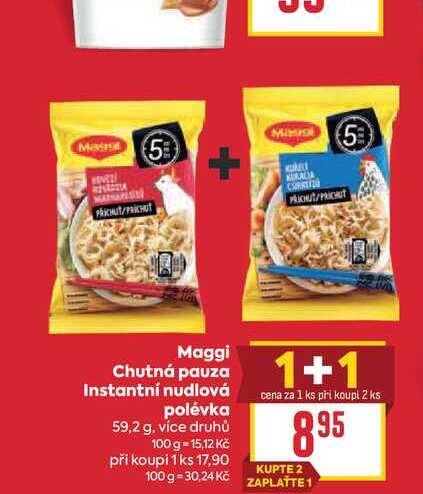 Maggi Chutná pauza Instantní nudlová polévka 59,2 g