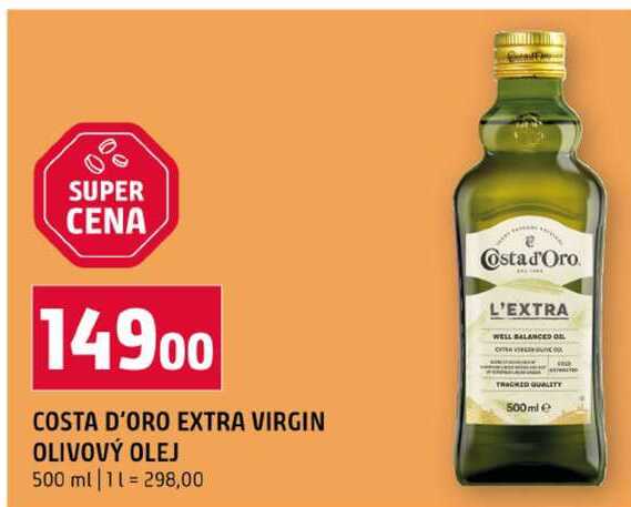 COSTA D'ORO EXTRA VIRGIN OLIVOVÝ OLEJ 500 ml 