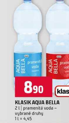 KLASIK AQUA BELLA 2l pramenitá voda vybrané druhy