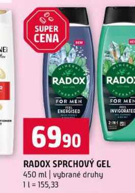 RADOX SPRCHOVÝ GEL 450 ml vybrané druhy