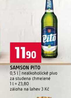 SAMSON PITO 0,5l nealkoholické pivo za studena chmelené 