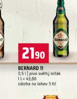 BERNARD 0,5l pivo světlý ležák 