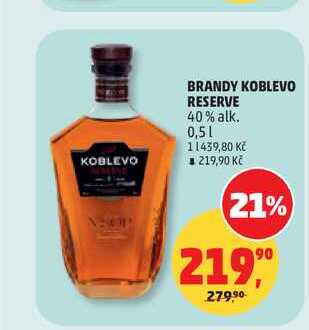 BRANDY KOBLEVO RESERVE 40% alk. 0,5l 