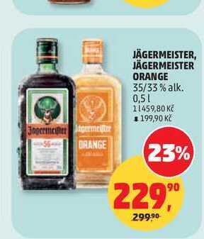 JÄGERMEISTER, JÄGERMEISTER ORANGE 35/33% alk. 0,5l