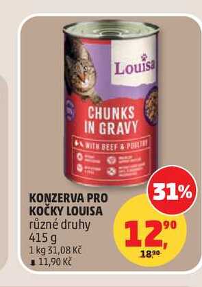 KONZERVA PRO KOČKY LOUISA různé druhy 415 g