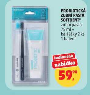 PROBIOTICKÁ ZUBNÍ PASTA SOFTDENT zubní pasta 75 ml