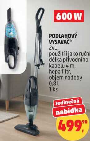 PODLAHOVÝ VYSAVAČ 2v1