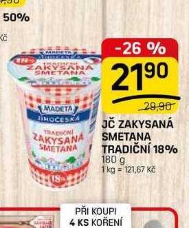 JČ ZAKYSANÁ SMETANA TRADIČNÍ 18% 180 g 