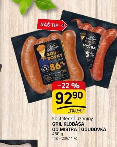 GRIL KLOBÁSA OD MISTRA | GOUDOVKA 450 g 