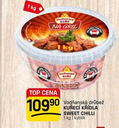 KUŘECÍ KŘÍDLA SWEET CHILLI 1 kg | kyblík 