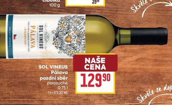 SOL VINEUS Ράιανα pozdní sběr polosuché 0,75l