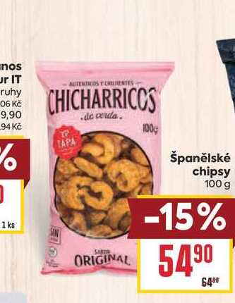 Španělské chipsy 100 g