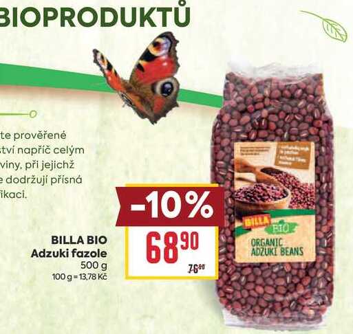 BILLA BIO Adzuki fazole 500 g