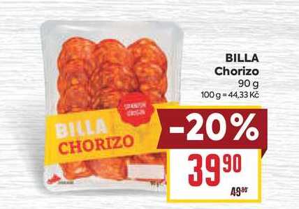 BILLA Chorizo 90 g 