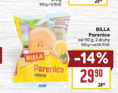 BILLA Parenice od 110 g