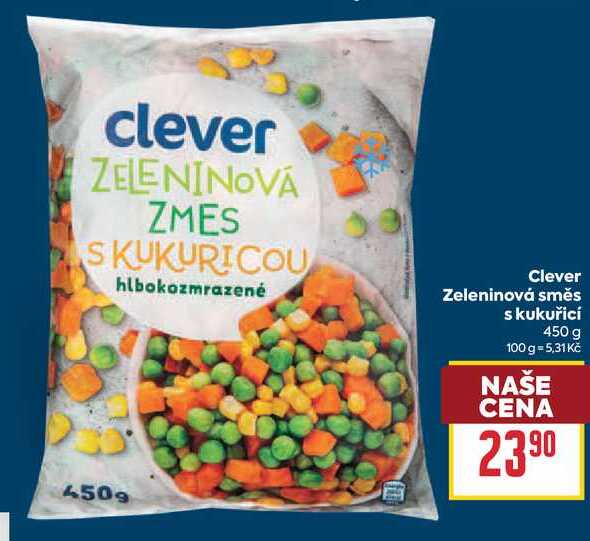 Clever Zeleninová směs s kukuřicí 450 g 