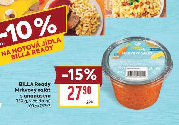 BILLA Ready Mrkvový salát s ananasem 350 g
