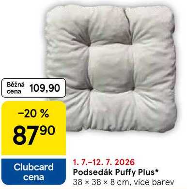 Podsedák Puffy Plus 38 x 38 x 8 cm, více barev