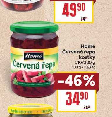 Hamé Červená řepa kostky 510/300 g