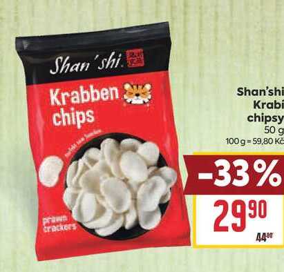 Shan'shi Krabi chipsy 50 g 