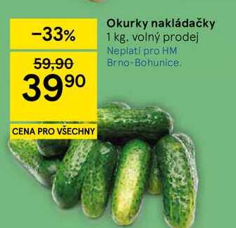 Okurky nakládačky, 1 kg
