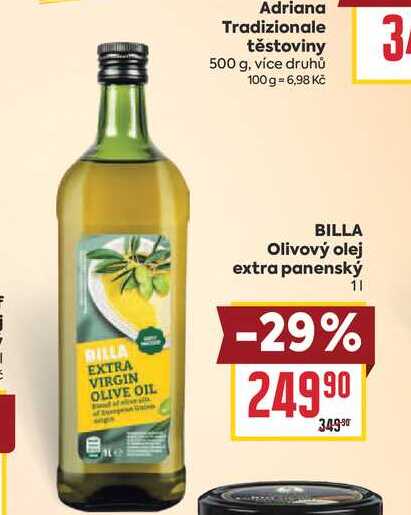 BILLA Olivový olej extra panenský 1l
